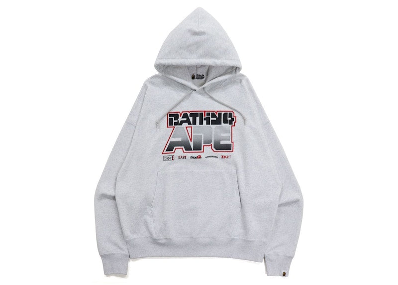 BAPE Graphic #1 Loose Fit Pullover Hoodie Gray