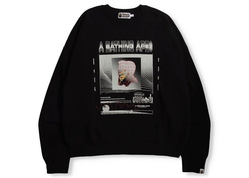BAPE Graphic #2 Loose Fit Crewneck Black