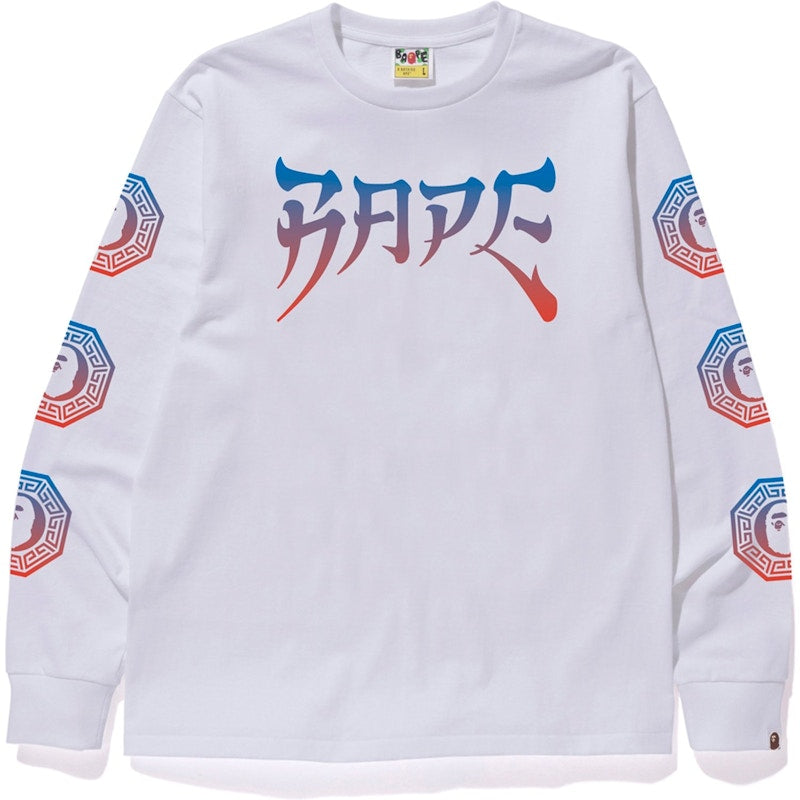 BAPE Graphic L/S Tee White