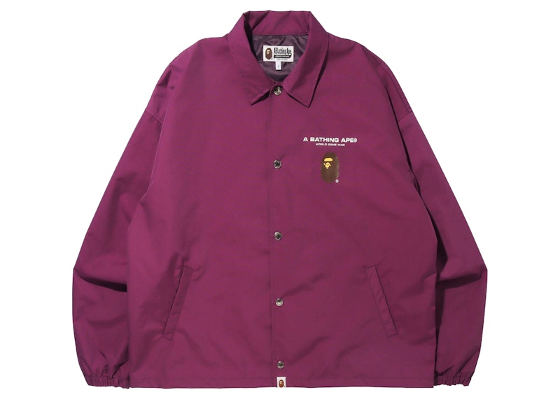 BAPE Graphic Relaxed Fit Coach Jacket Purple