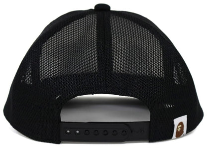 BAPE Graphic Snap Back Mesh Cap Black