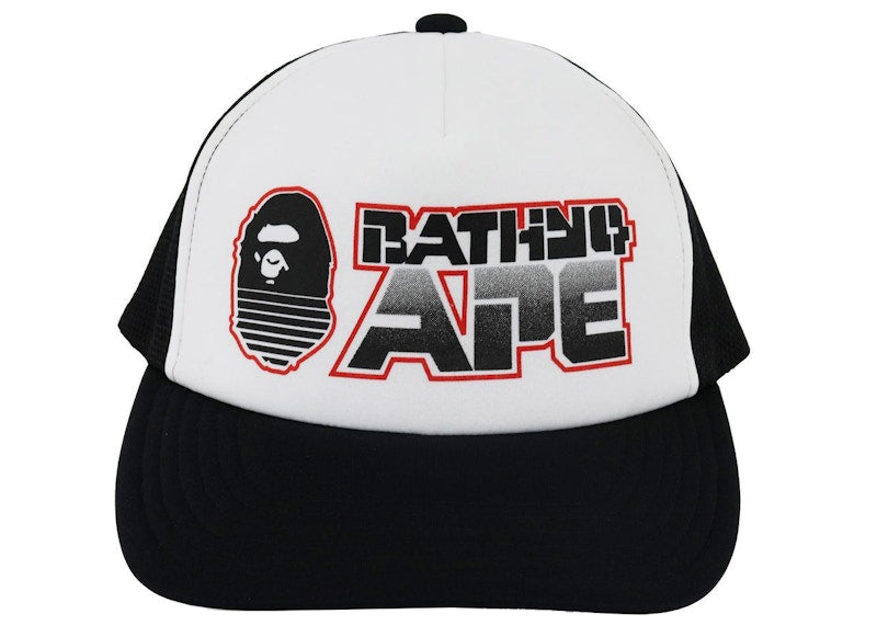 BAPE Graphic Snap Back Mesh Cap Black