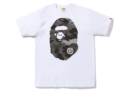 BAPE Grid Camo Big Ape Head Tee White Black