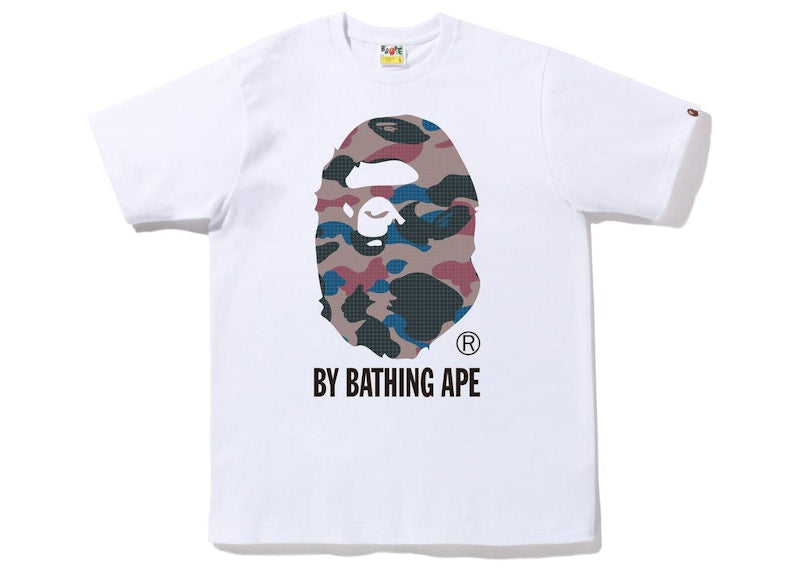 BAPE Grid Camo By Bathing Ape Tee (FW22) White Purple