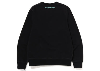 BAPE Grid Camo Crewneck Sweatshirt Black