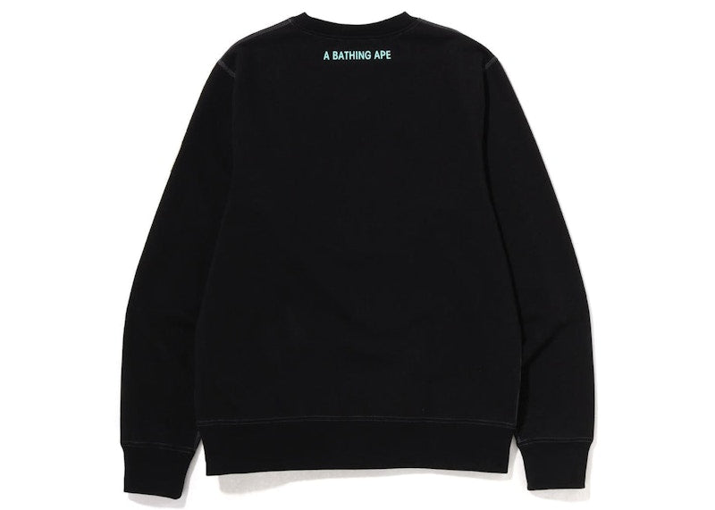 BAPE Grid Camo Crewneck Sweatshirt Black
