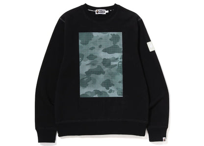 BAPE Grid Camo Crewneck Sweatshirt Black
