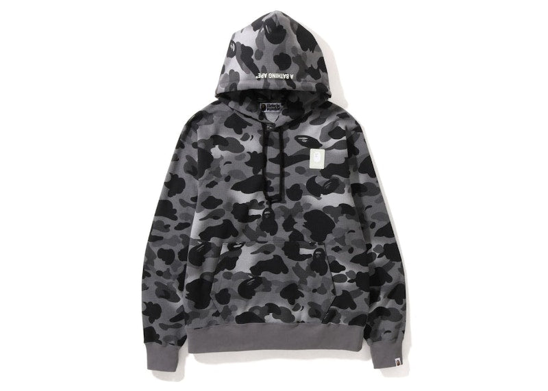 BAPE Grid Camo Pullover Hoodie Black