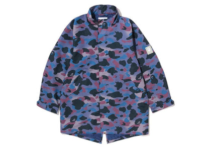 BAPE Grid Camo Relaxed Fit Fish Tail Coat Purple