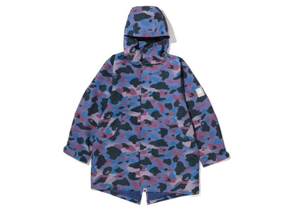 BAPE Grid Camo Relaxed Fit Fish Tail Coat Purple
