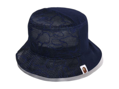 BAPE Half Mesh Bucket Hat Navy