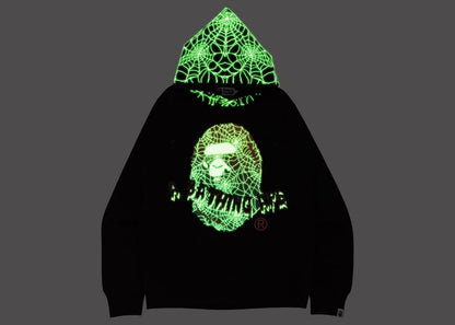BAPE Halloween Ape Head Glow in the Dark Pullover Hoodie Black