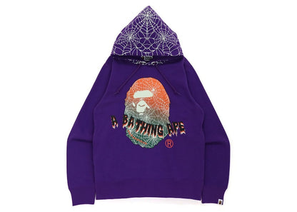 BAPE Halloween Ape Head Glow in the Dark Pullover Hoodie Purple