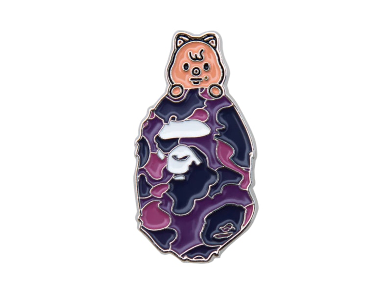 BAPE Han Quokka Metal Pin Purple