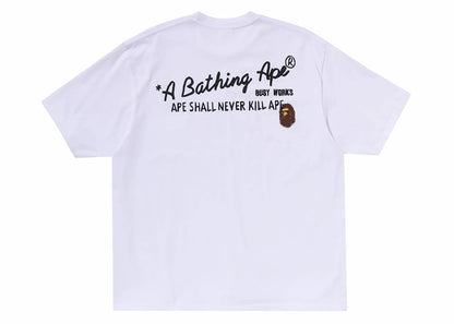 BAPE Hand Draw Bape Relaxed Fit Tee White
