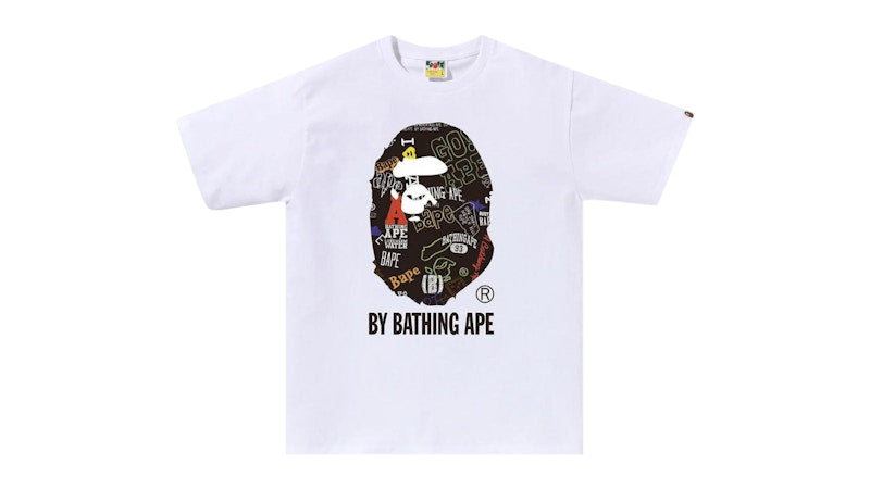 BAPE Hand Draw Pattern By Bathing Ape Tee White