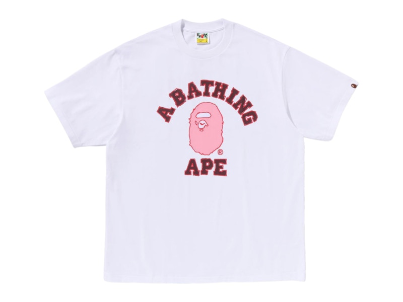BAPE Hand Drawn College Relaxed Fit Tee White
