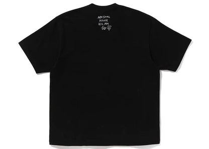 BAPE Hand Drawn Logo Relaxed Fit Tee Black