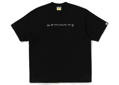 BAPE Hand Drawn Logo Relaxed Fit Tee Black