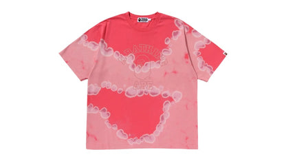 BAPE Hand Dye College Relaxed Fit Tee Tee Red