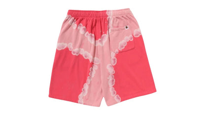 BAPE Hand Dye Relaxed Fit Sweat Shorts Shorts Red