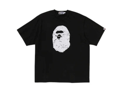 BAPE Heavy Washed Ape Head Relaxed Fit Tee Black