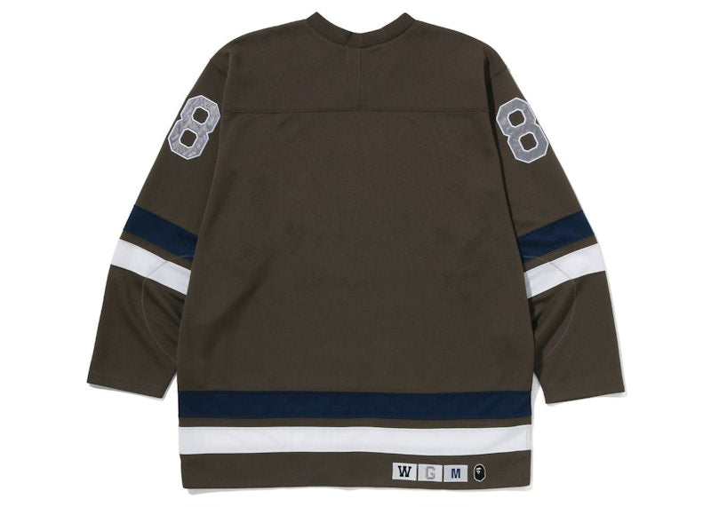 BAPE Hockey Crewneck Olive Drab