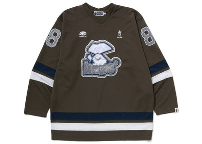 BAPE Hockey Crewneck Olive Drab