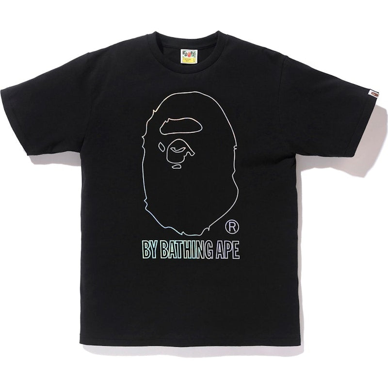 BAPE Hologram By Bathing Outline Tee Black