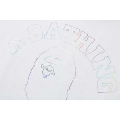 BAPE Hologram College Outline Tee White