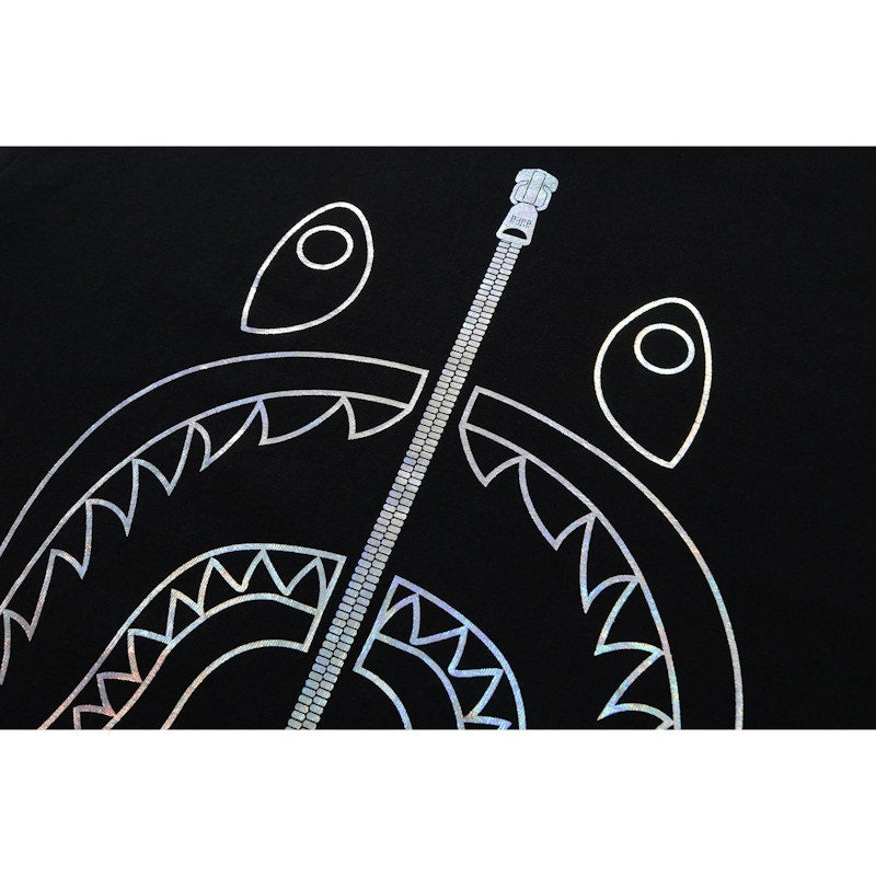 BAPE Hologram Outline Shark Tee Black