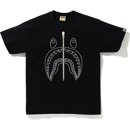 BAPE Hologram Outline Shark Tee Black