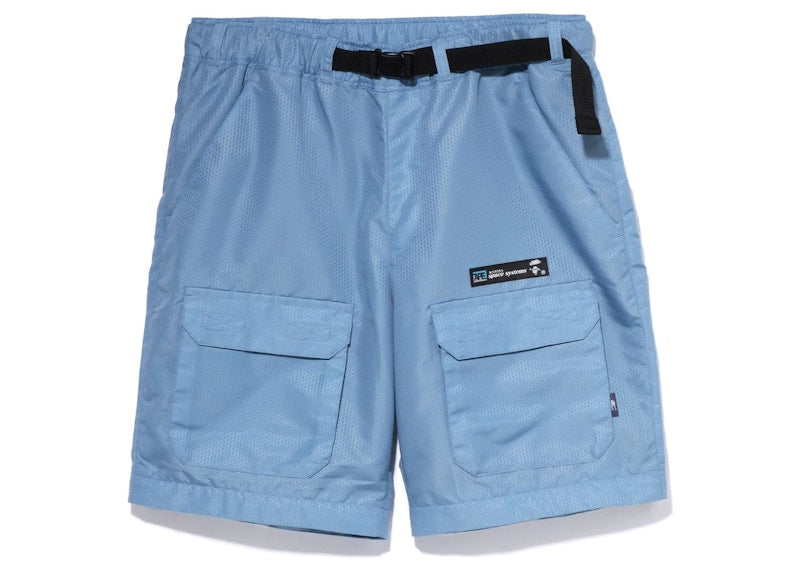 BAPE Honeycomb Big Pocket Detachable Pants Blue
