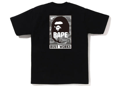 BAPE Honeycomb Camo Bape Busy Works Tee Black Grey
