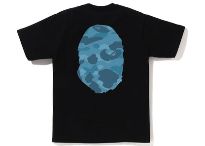 BAPE Honeycomb Camo Big Ape Head Tee Black Blue