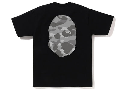 BAPE Honeycomb Camo Big Ape Head Tee Black Grey