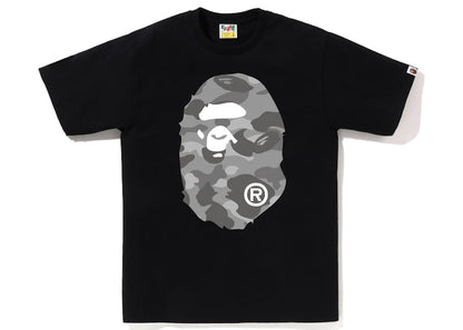 BAPE Honeycomb Camo Big Ape Head Tee Black Grey