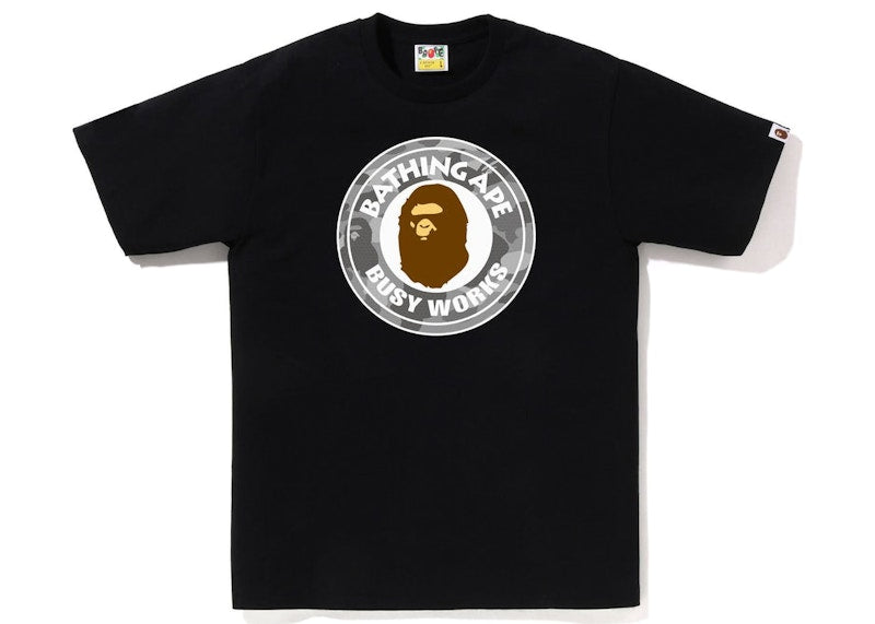 BAPE Honeycomb Camo Busy Works Tee Black/Grey