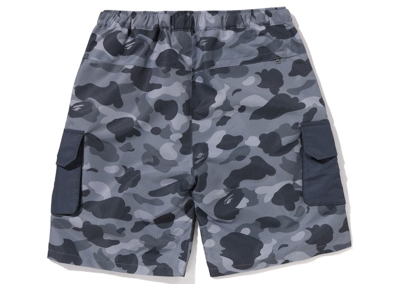 BAPE Honeycomb Camo Cargo Shorts Grey