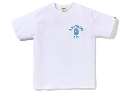 BAPE Honeycomb Camo College ATS Tee White Blue