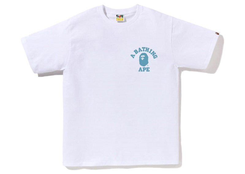BAPE Honeycomb Camo College ATS Tee White Blue