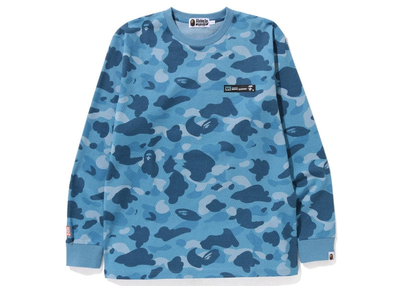 BAPE Honeycomb Camo L/S Tee Blue