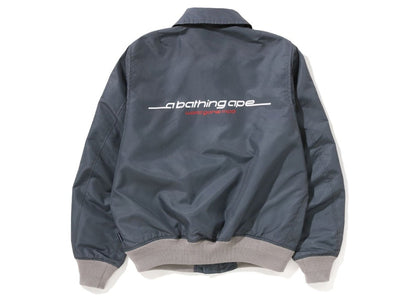 BAPE Honeycomb Ripstop Bomber Jacket Grey