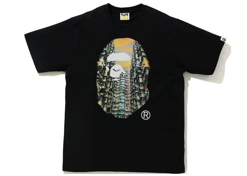 BAPE Hong Kong 15th Anniversary Photo Ape Head Tee Black
