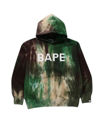 BAPE Ice Dye Relaxed Fit Pullover Hoodie Green