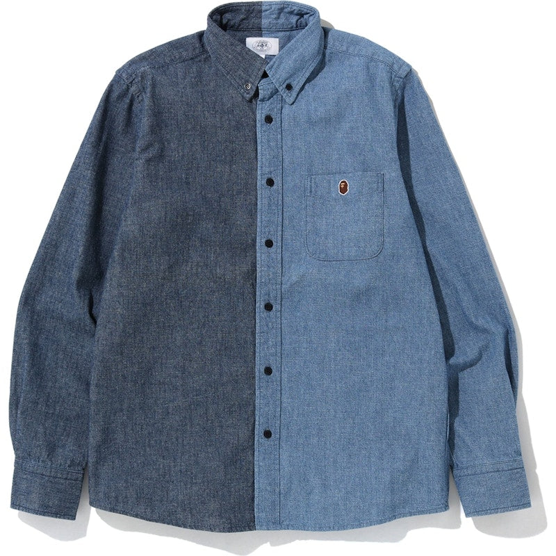 BAPE Indigo BD Split Shirt Indigo