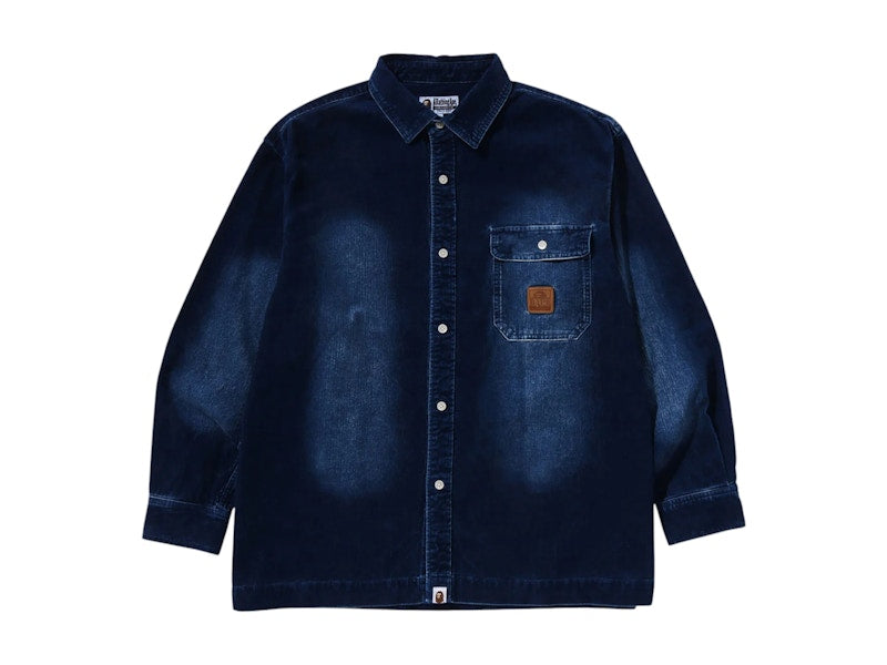 BAPE Indigo Dye Corduroy L/S Shirt Indigo Blue