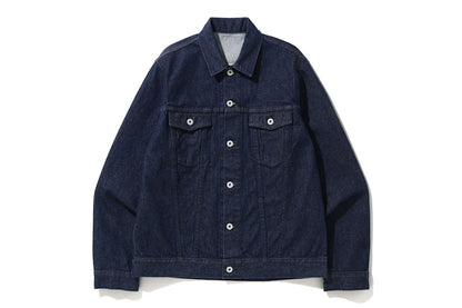 BAPE Indigo Tiger Shark Jacket Indigo