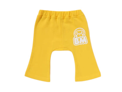 BAPE Infant Baby Milo Face Pants Yellow