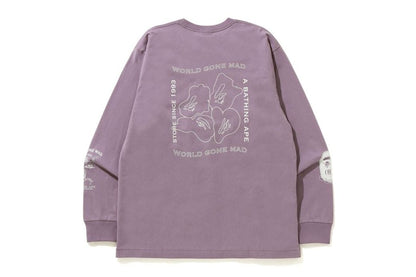 BAPE Ink Print Relaxed #1 L/S Tee Purple